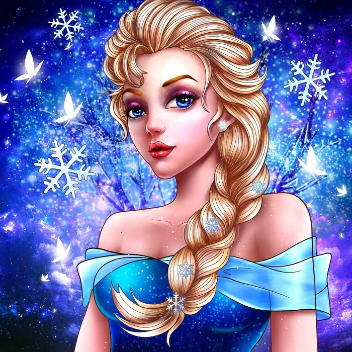 Cousin Loves Frozen So I Made This Poster For Her Birthday. She Loved It. I Love Art