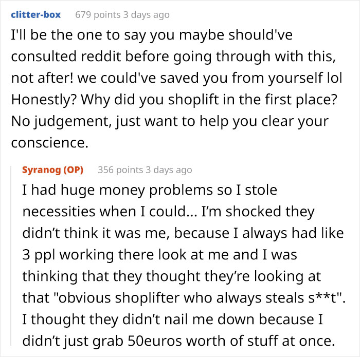 "Today I Messed Up By Going To A Supermarket Chain And Admitting I Shoplifted For 2 Years"