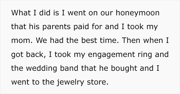 Man Breaks Up With This Woman The Day Before Their Wedding, But She Still Goes On The Honeymoon, Sells Her Rings And Their House Man Breaks Up With This Woman The Day Before Their Wedding, But She Still Goes On The Honeymoon, Sells Her Rings And Their House