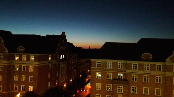 Evening View From A Hotel Room In Hamburg