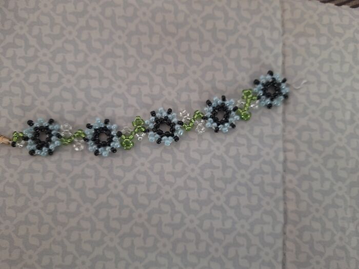 A Sunflower Bracelet But I Didn't Have Yellow Beads