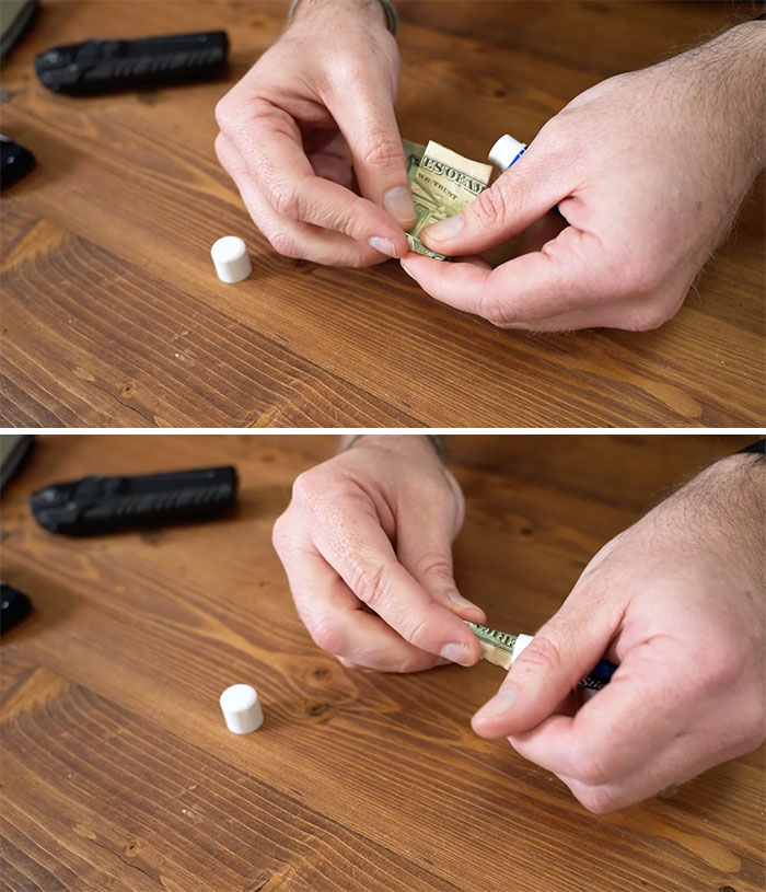 Store Money In A Chapstick Tube