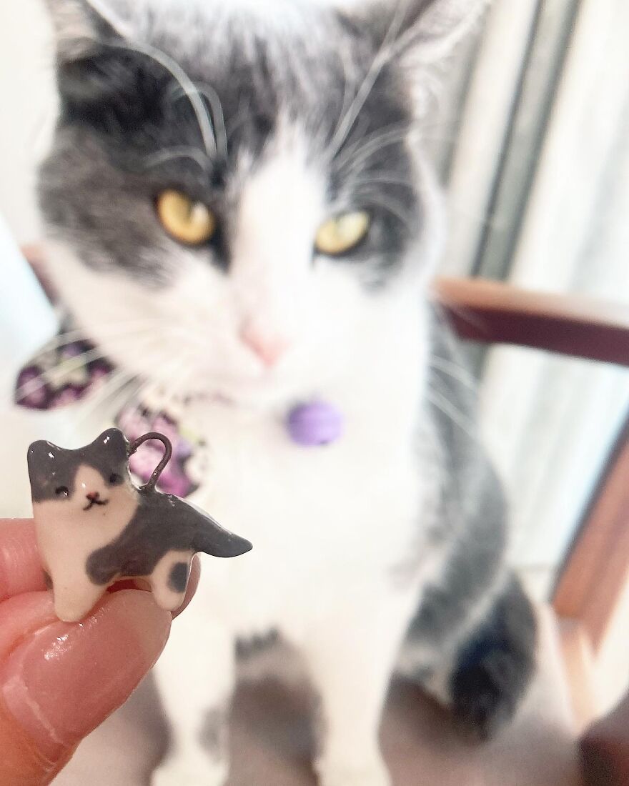 I Make Ceramic Pet Portrait Charms