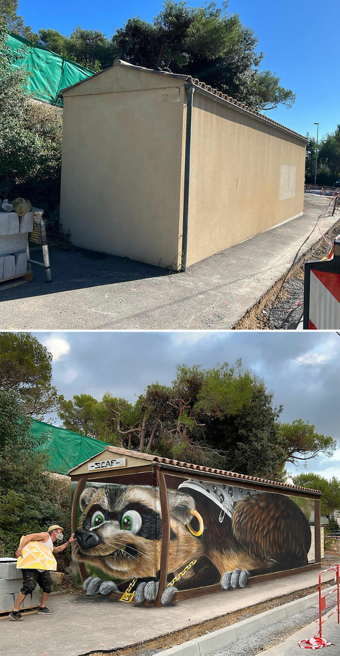 French Street Artist Paints 3D Graffiti And It’s Not For The Faint Of Heart (26 New Pics)