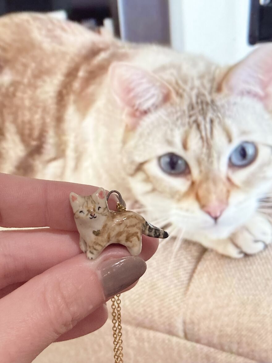 I Make Ceramic Pet Portrait Charms