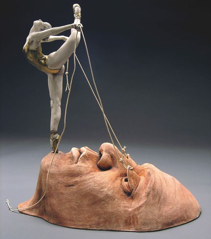 “Dream Dancer”, 2009, Keith Wallace Smith, Porcelain, Terra-Cotta, And Rope