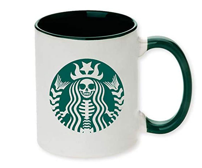 Dead Barista Skeleton Mermaid Coffee Mug