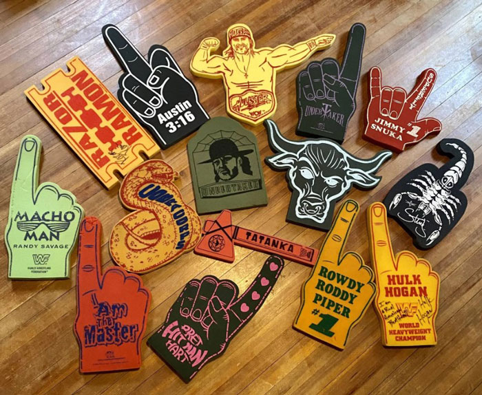 Vintage Wrestling Foam Finger Collection