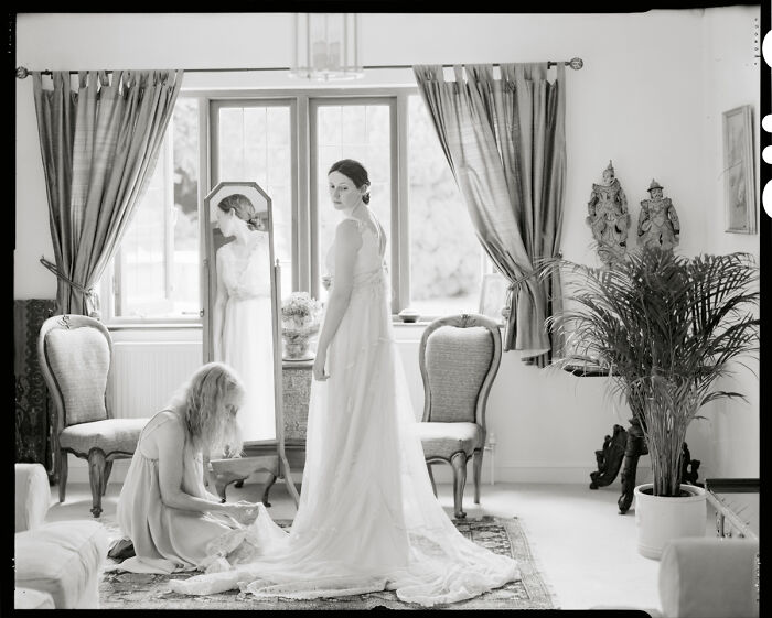 A Photo Book Following The Bride And Her Mother Making A Wedding Dress (33 Pics)