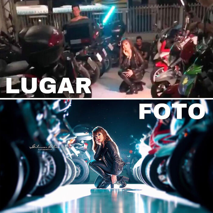 Photographer reveals behind-the-scenes setup and editing tricks for perfect professional photos with dramatic lighting and composition.