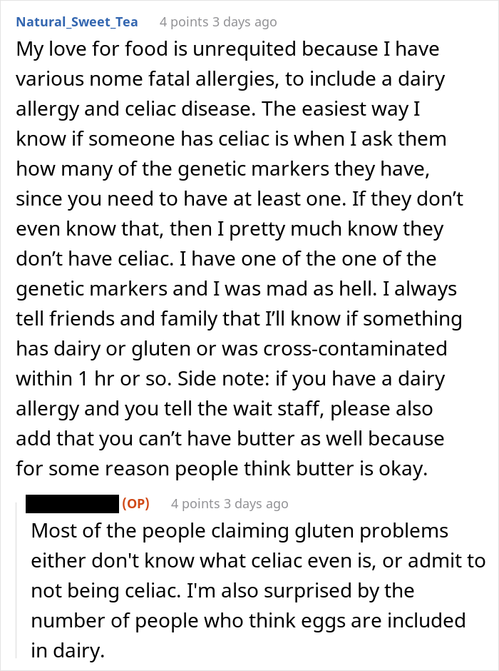 "Sorry, You Said You Were Allergic": Server Gets Applauded Online For Exposing Gluten-Free Trend Chaser