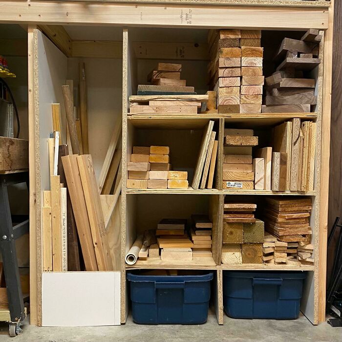 I Built A Shelf For My Scrap Wood Out Of Scrap Wood