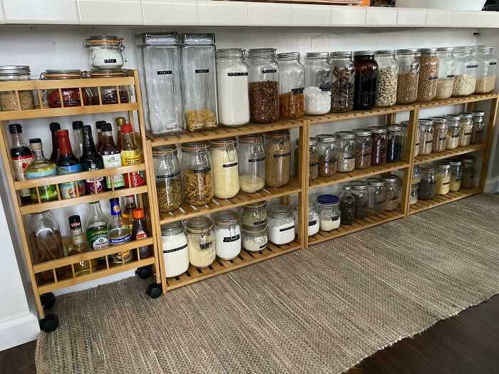 Instead Of Buying Barstools, I Made Use Of The Area Under The “Eat-In Counter”