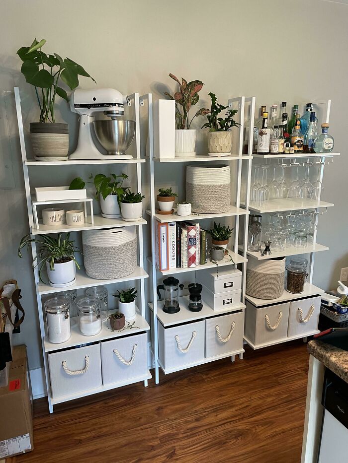 My Place Has A Very Small Kitchen, So I Had To Get Creative With Storage. I Couldn’t Be Happier With How This Turned Out!!