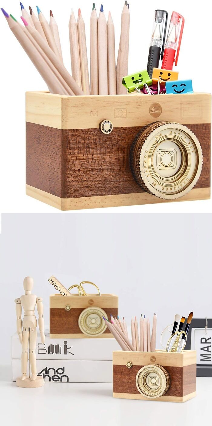 Vintage Camera Desktop Organiser
