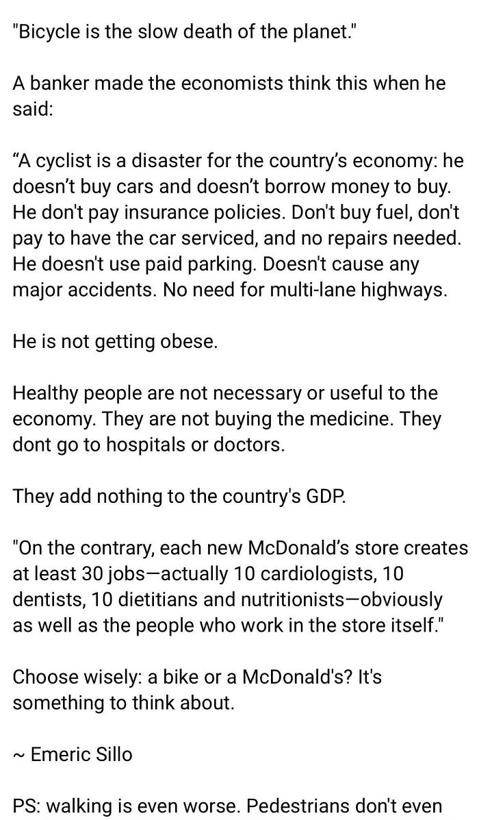 Living Well Is Not Profitable