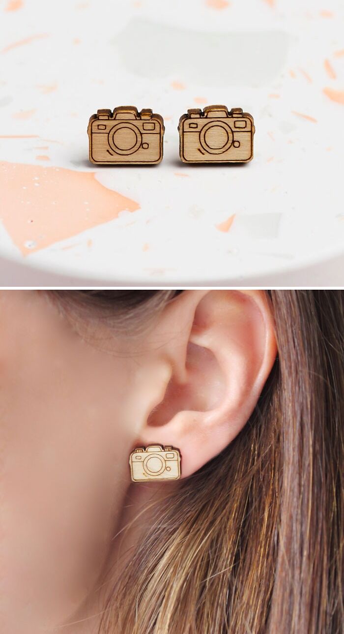 Camera Earrings