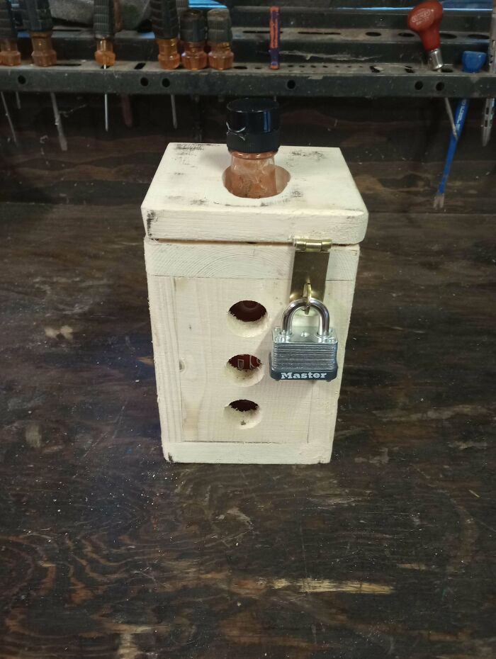 I Was Tired Of My Coworkers Stealing All Of My Hot Sauce. It's Getting Bolted Down