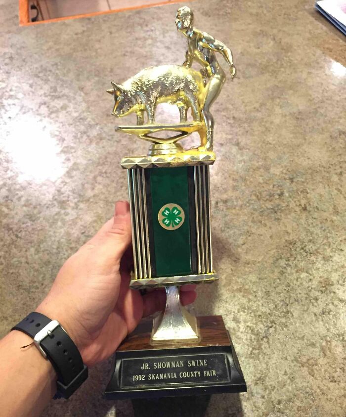 Pig Screwing Trophy? Found In The House I Am Buying