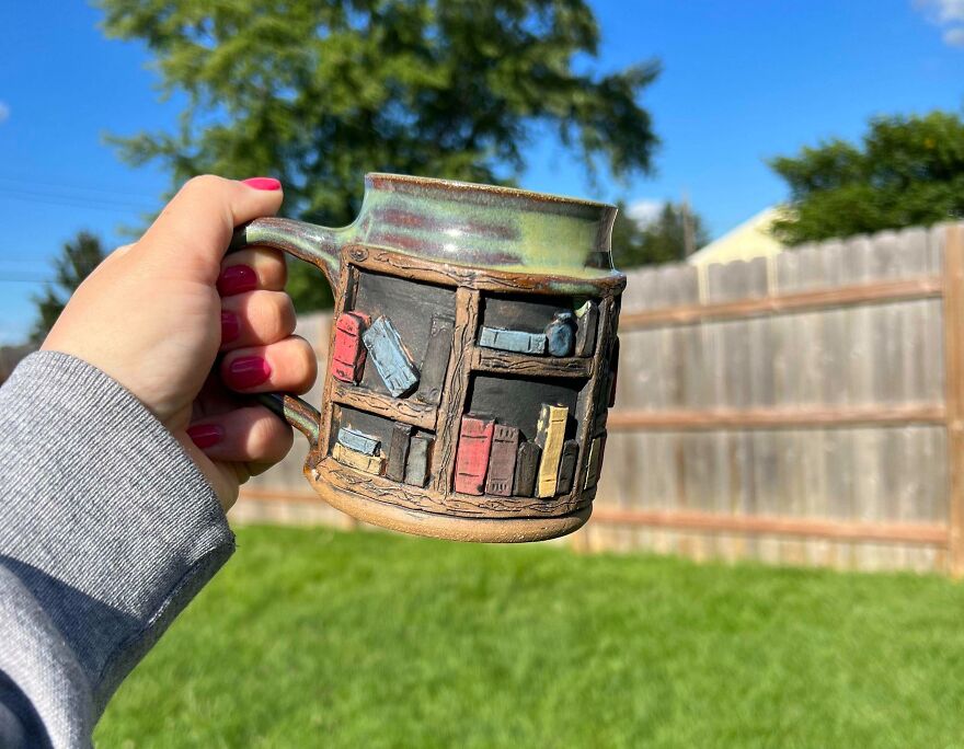 Very Pleased This Bookshelf Mug I Made!