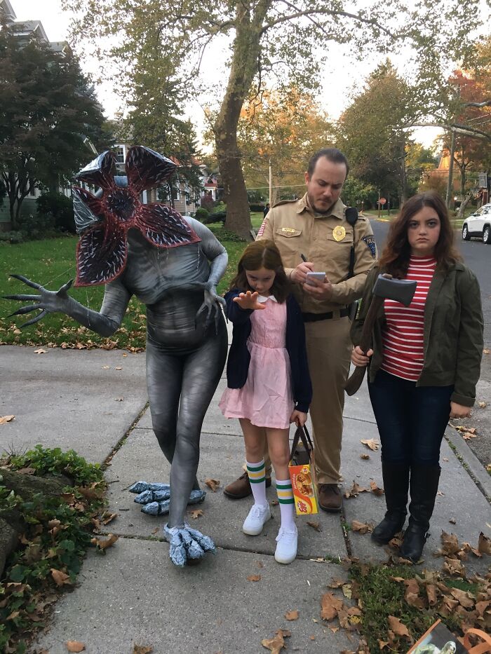 El Halloween de la familia de Stanger Things