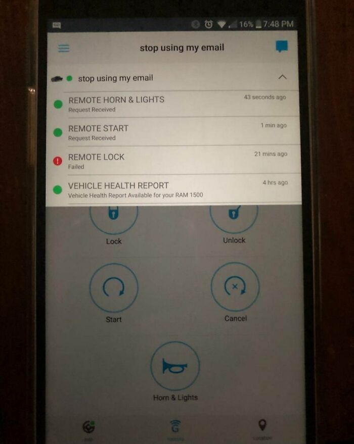 After Years Of This Guy Using My Email As A Spam Account, I Got My Revenge. He Signed My Email. Up For Siriusxm Which Also Gives Me The Ability To Beep His Horn