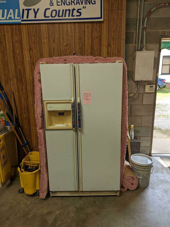 Fridge Wasn't Cooling, Spare Roll Of Insulation Set It Right