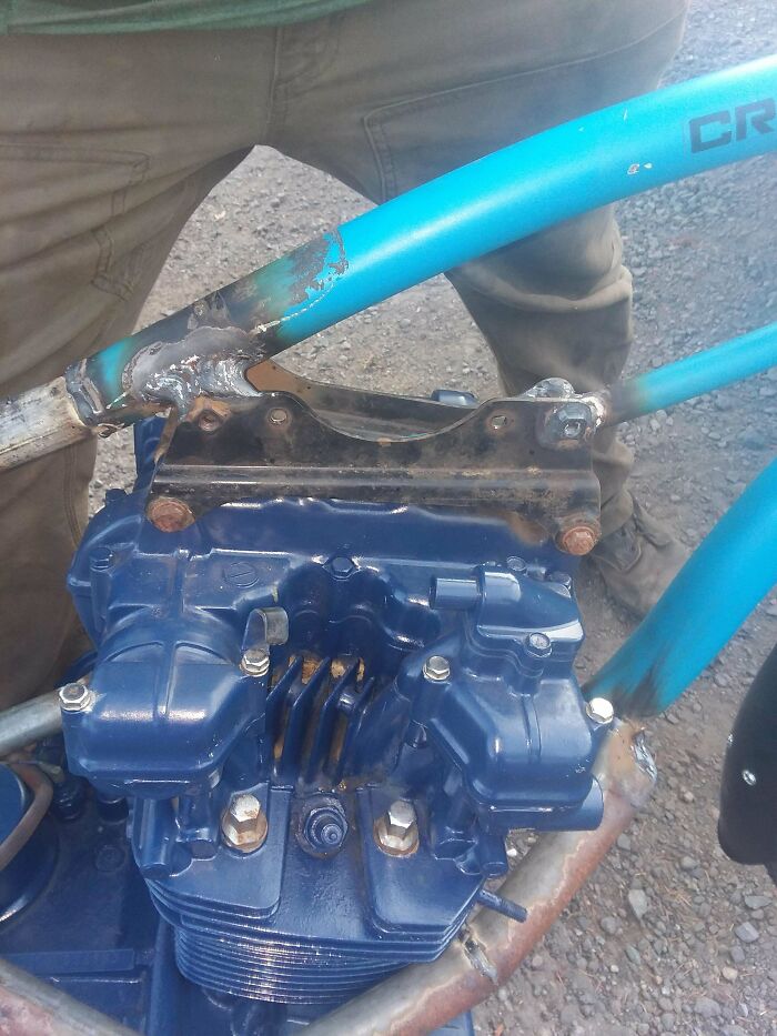 Got The 750cc Bicycle Welded Up