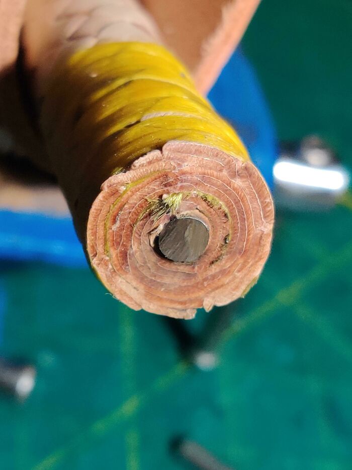 The Compressed Leather Layers Inside A Whip