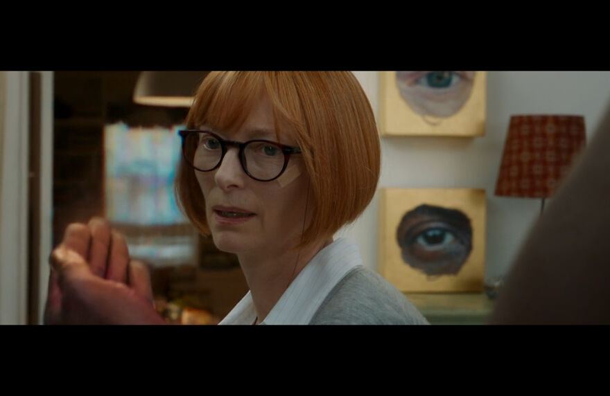 In 3000 Years Of Longing (2022) The Eye Portraits In The Background Are Of Tilda Swinton's Eye And Idris Elba's Eye