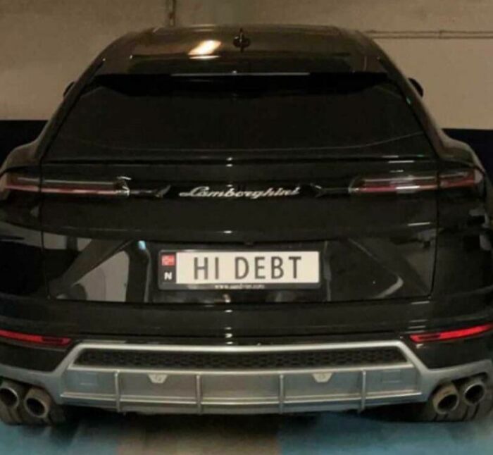 Lamborghini With A Funny License Plate