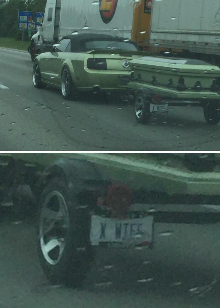 Things You See On The Interstate... Pay Attention To The License Plate!!