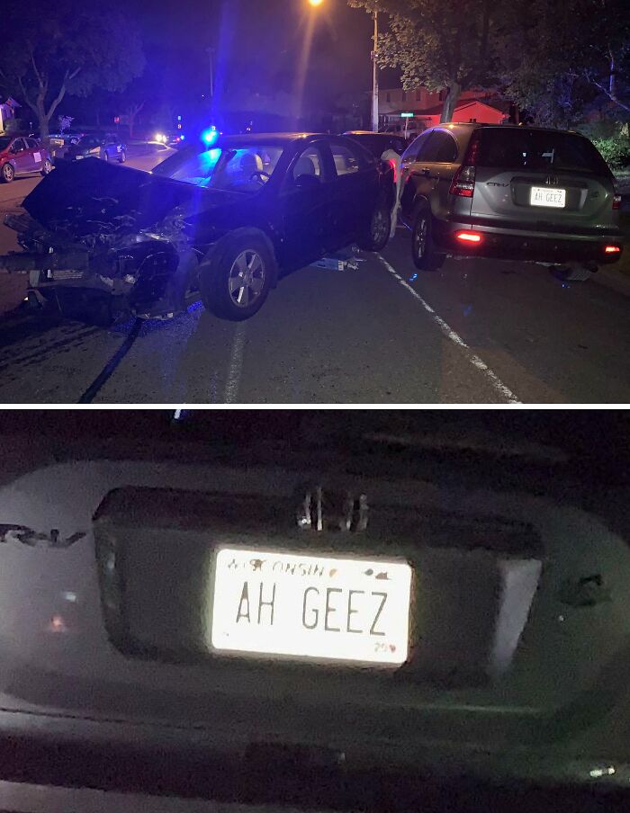 Drunk Drivers Hit My Car And Fled The Scene. I’d Be More Upset If I Didn’t Have The Best Vanity Plate