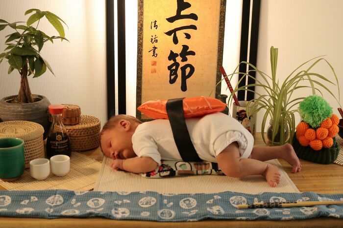 He’s “Sushi Good Boy” - Our Newborn Celebrating His First Halloween