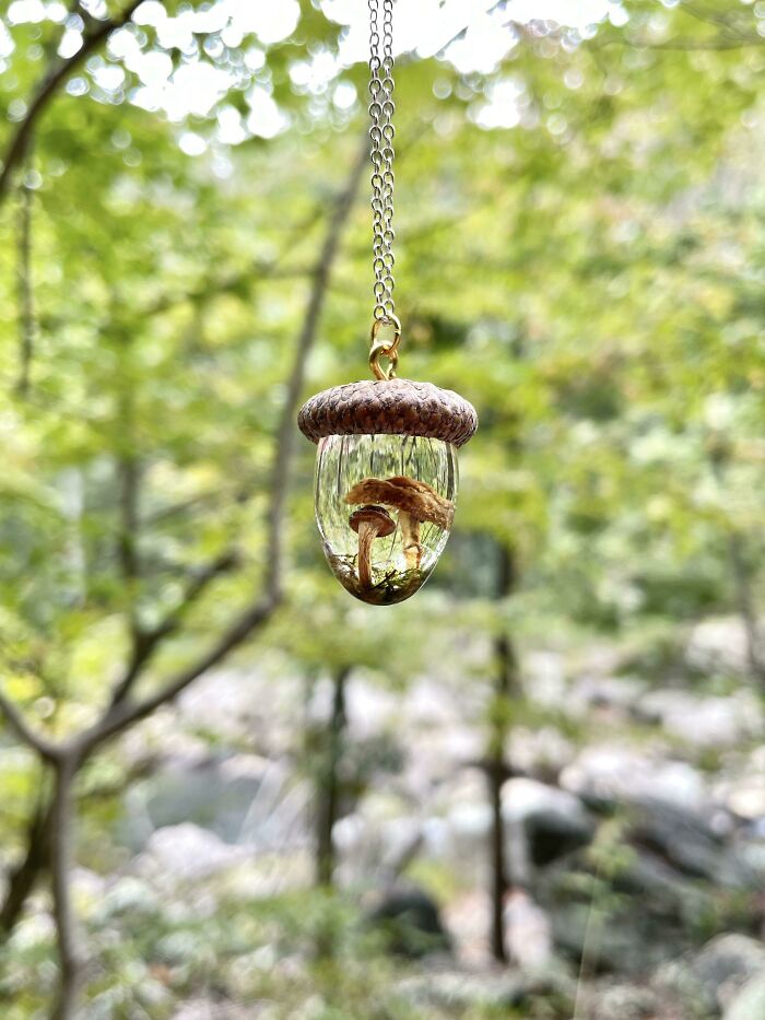 I Made A Acorn Shaped Mushroom Pendant