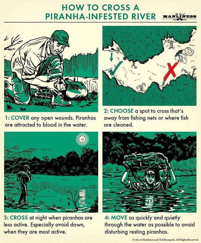 Crossing Piranha-Infested Water