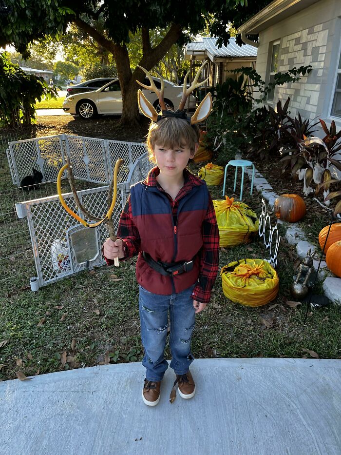 My Son In His “Sweet Tooth” Costume I Made