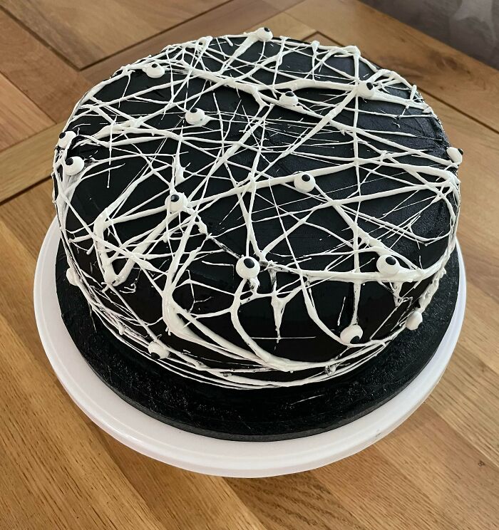 My Wife Made This Red Velvet Cake For Our Halloween Party