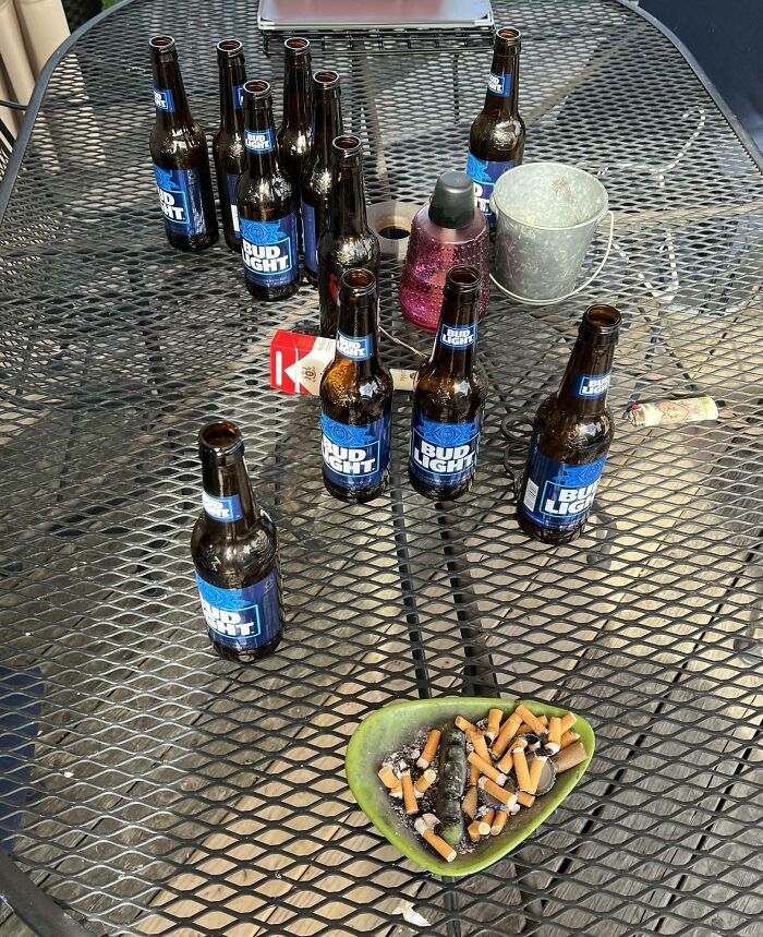 My Father-In-Law And The Remnants Of His Weekly Visit