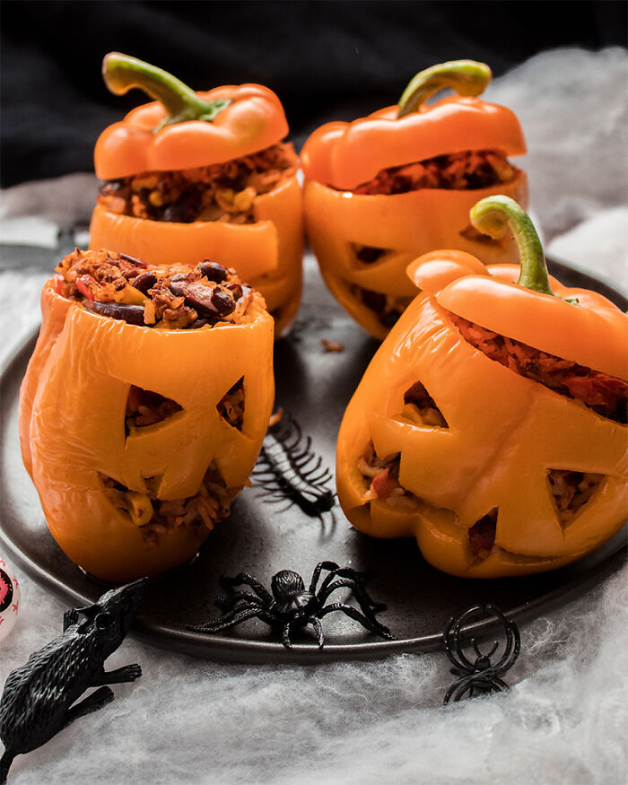 Halloween Stuffed Peppers 