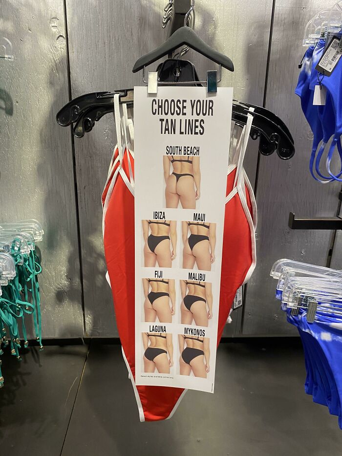 Which Tan Line Speaks To You The Most? Saw This At A Garage Clothing’s Store In Ky