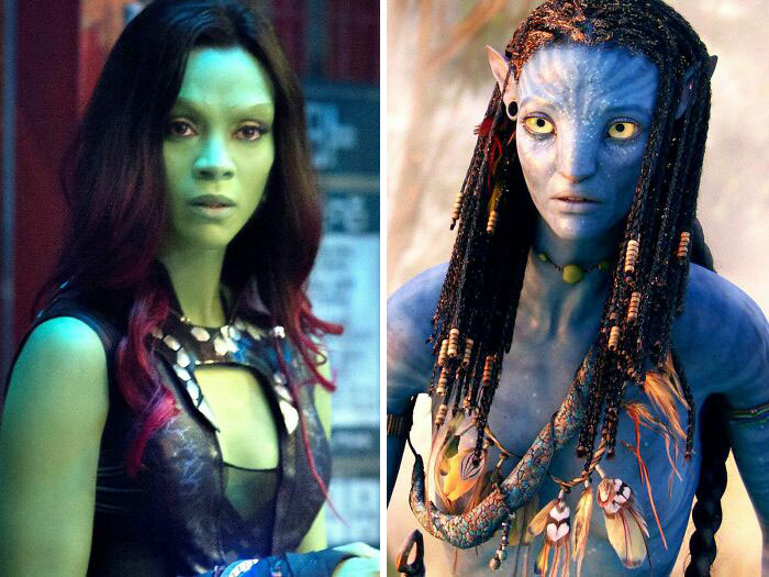 Zoe Saldana Is One Red Alien Away From A Complete Rgb