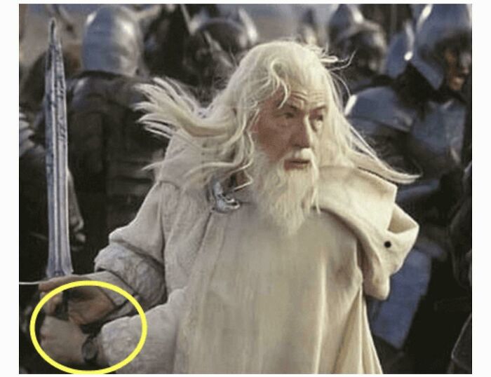 In Lotr Series, Gandalf Wears A Wrist Watch While Other Characters Don’t. This Refers To The Fact That He Was Way Ahead Of His Time