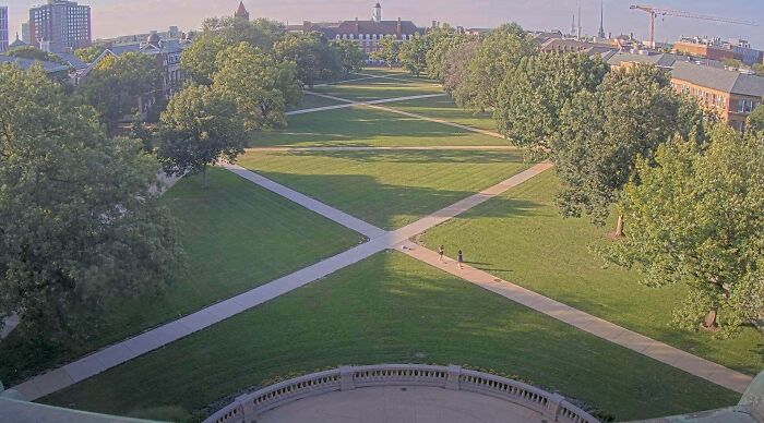 The Sidewalks On My School’s Quad Are Not Symmetrical Because They Were Installed Based On Where The Grass Was Worn Out…