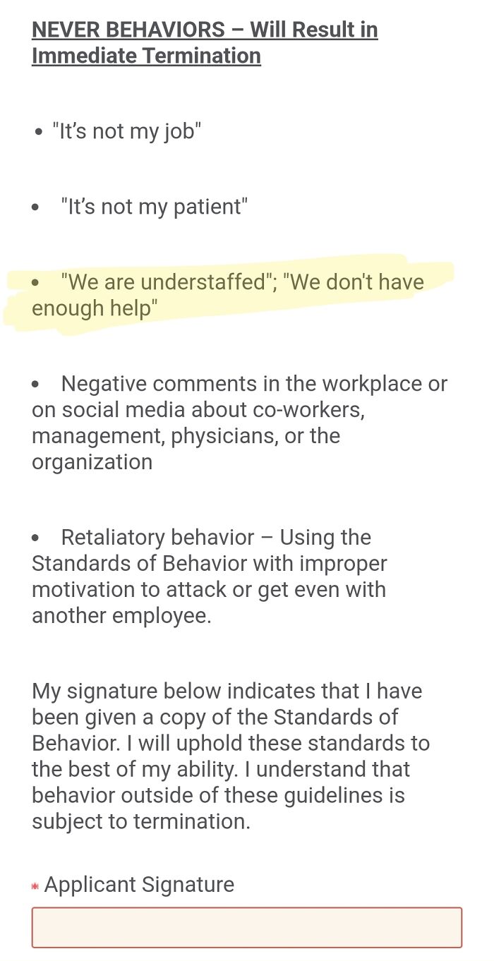 Asked To Sign This As Part Of A Job Application. Immediate Termination!