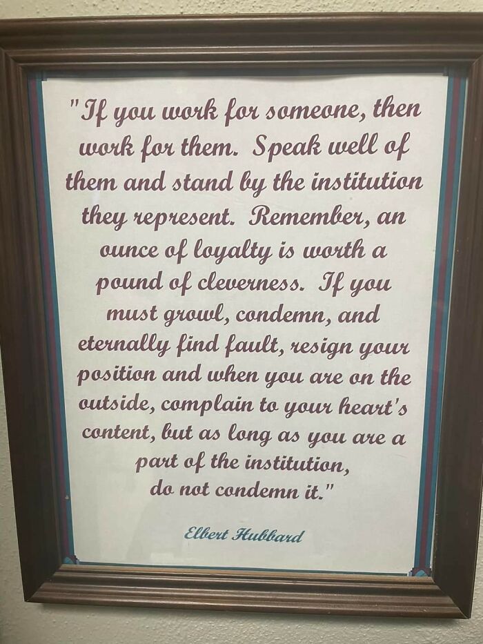 Sign In An Employee Breakroom (Not My Picture)