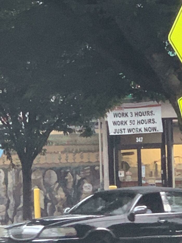 Desperate Sign At Papa John’s