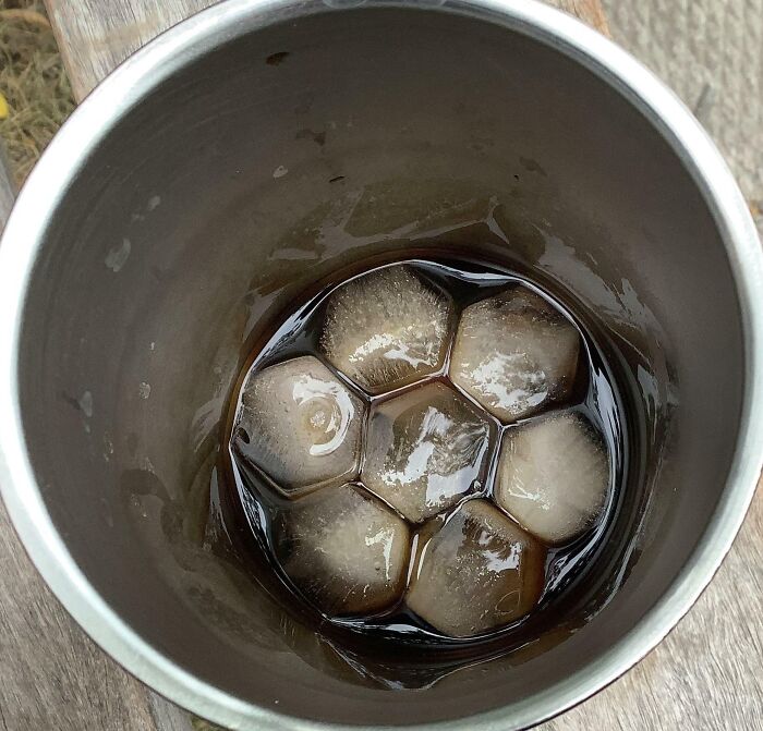 The Way Ice Sits In My Coffee Flask