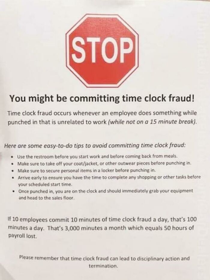 Clock Fraud
