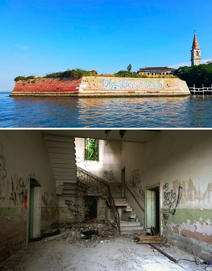 Poveglia and abandoned inside of building